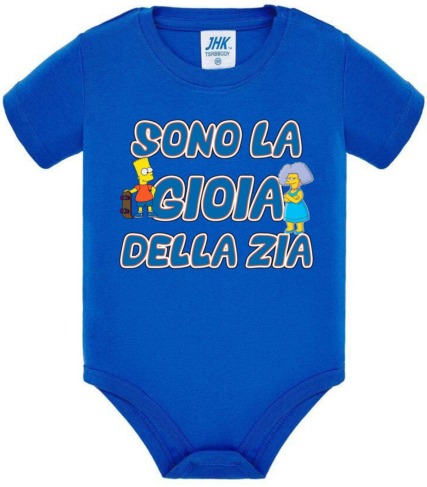 Sono la Gioia Della ZIA Body da bambino/a a maniche corte 100% cotone JHK STREET STYLE PRINT