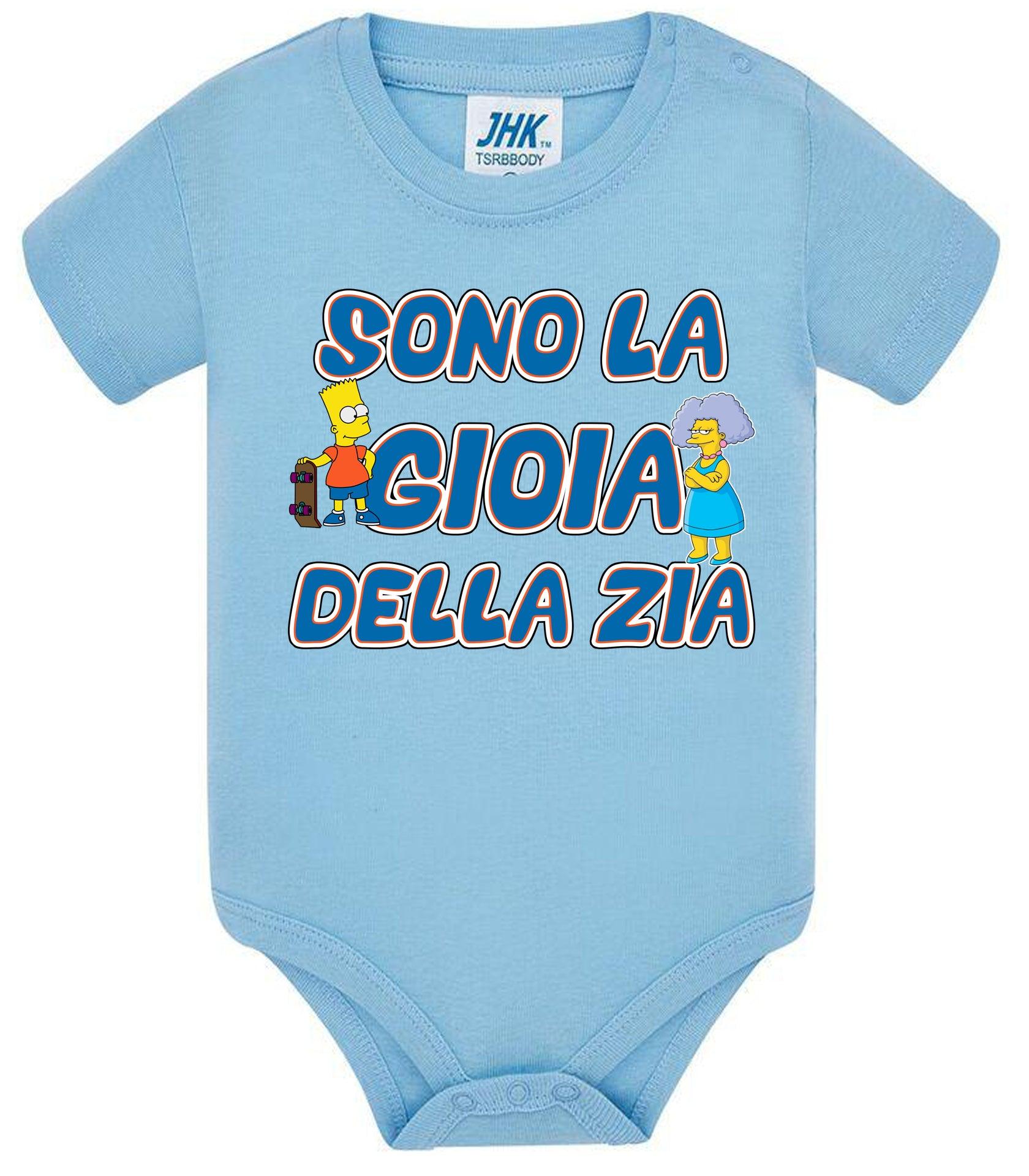 Sono la Gioia Della ZIA Body da bambino/a a maniche corte 100% cotone JHK STREET STYLE PRINT