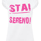 Stai Sereno 3038 solo parole Moda Urban Slub Lady Donna 100% Cotone Fiammato BS STREET STYLE