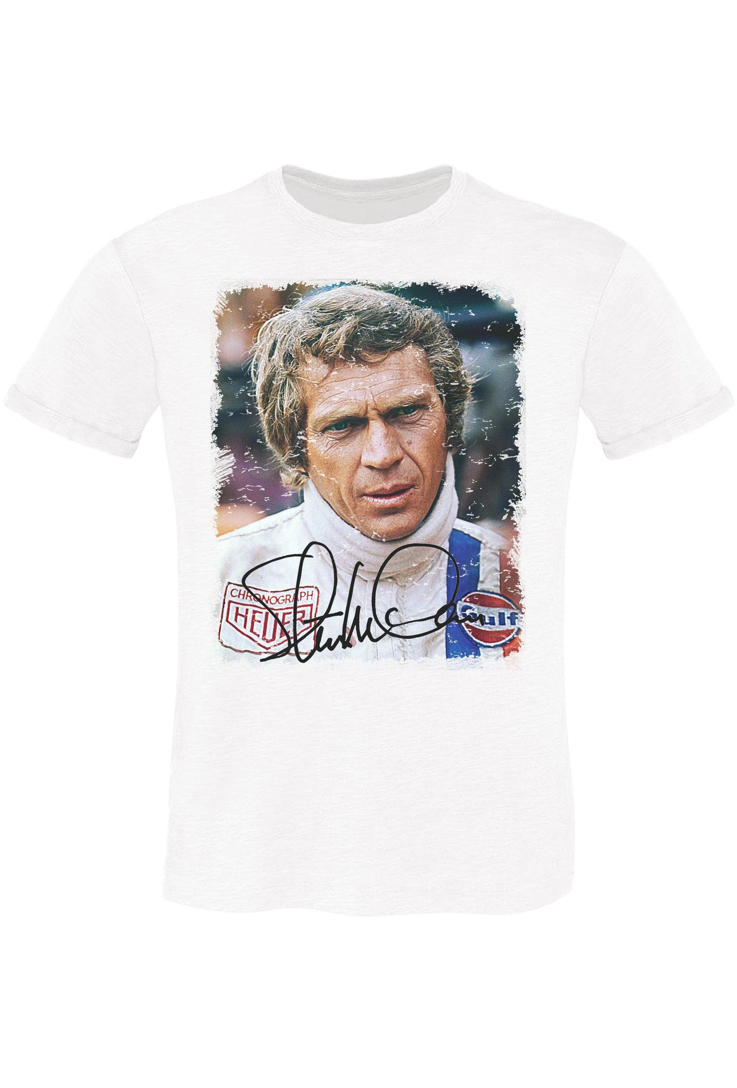 Steve Mcqueen Attore famoso Cinema Auto Art. 11002 T-Shirt Urban Men Uomo 100% Cotone Fiammato STREET STYLE