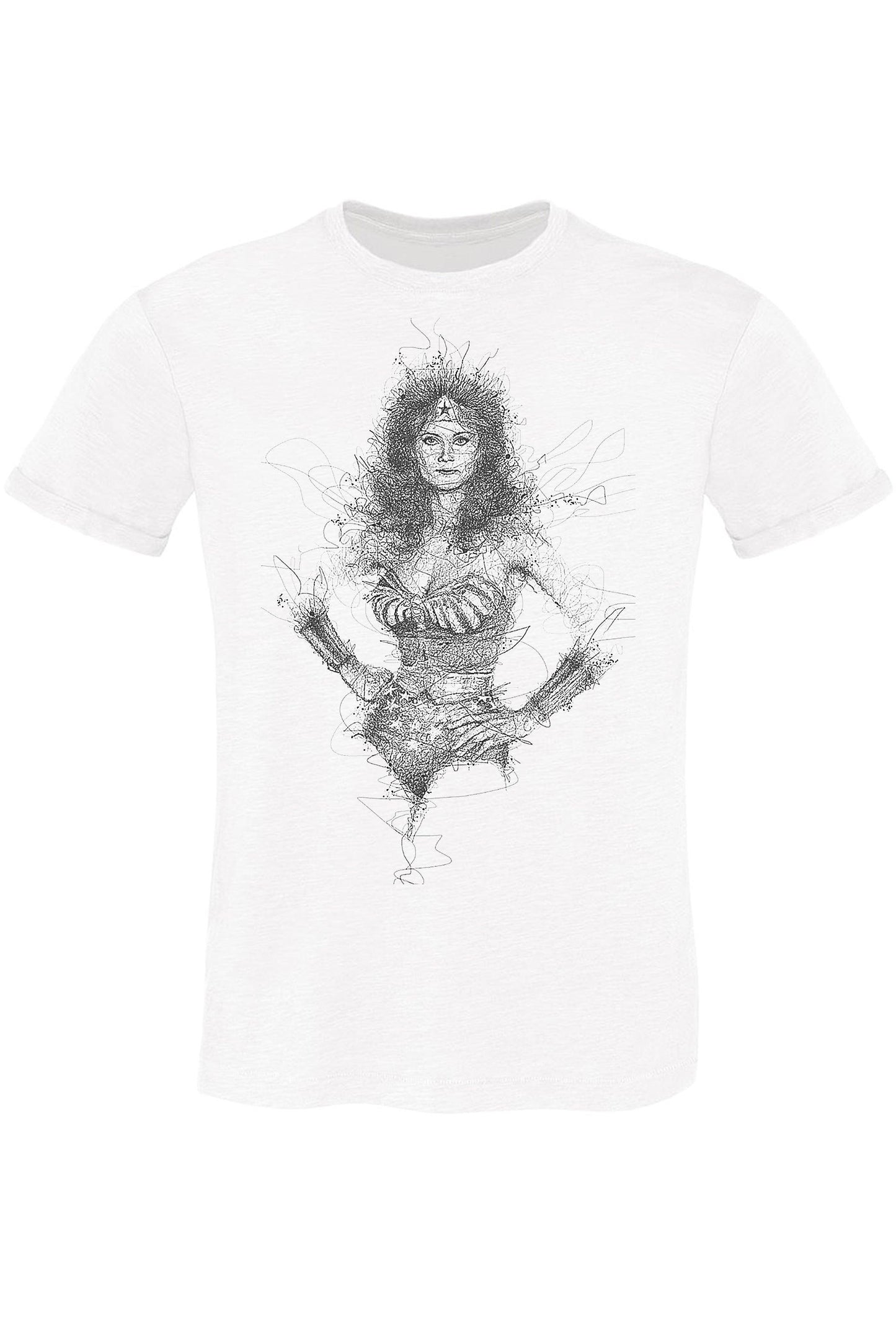 Super Girls Stilizzato Art. 18-68 T-Shirt Urban Men Uomo 100% Cotone Fiammato STREET STYLE