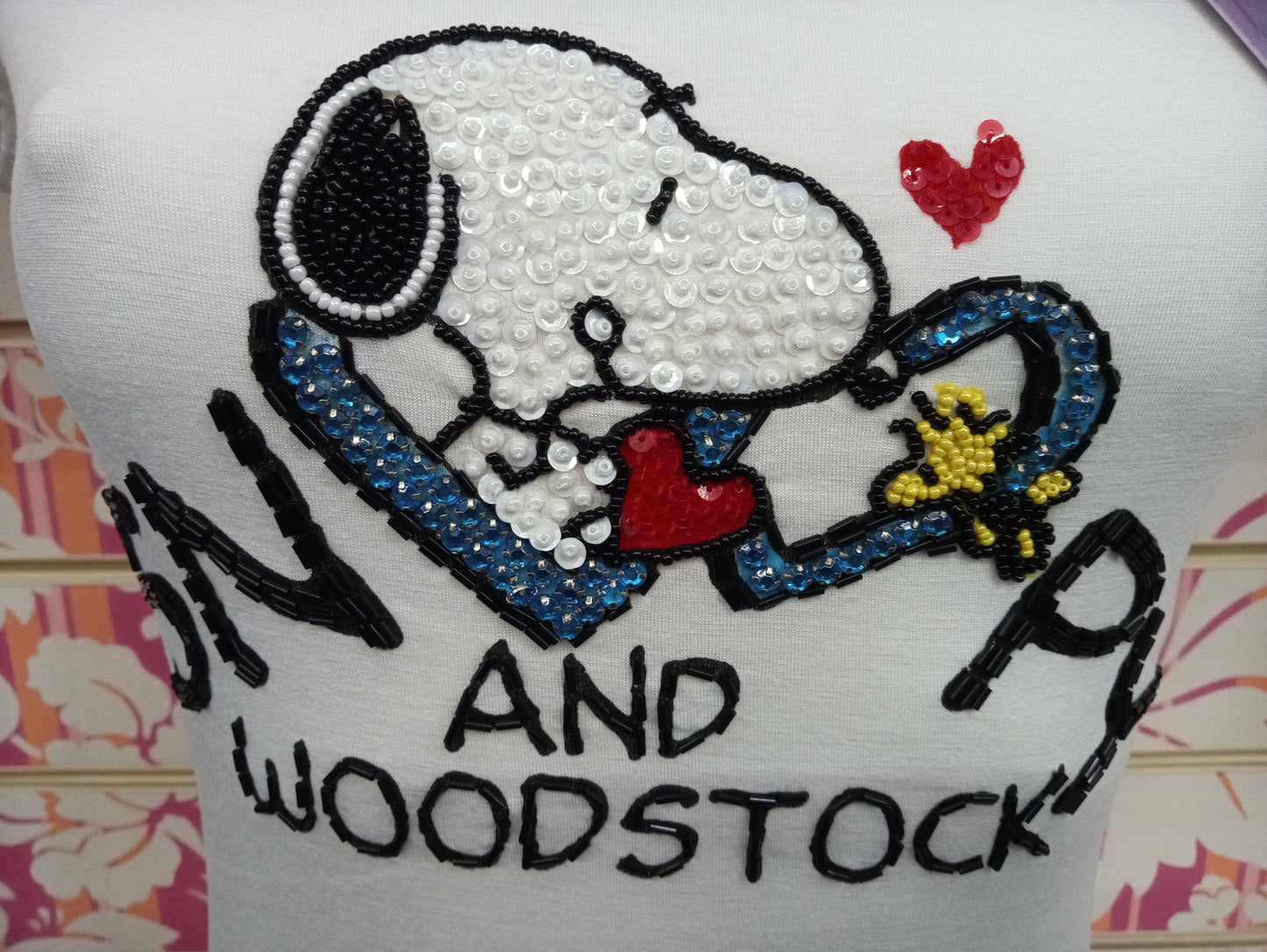 TS590TSW SNOOPY PAILETTES - TOONS T-SHIRT DONNA - STREET STYLE PRINT stampa personalizzata