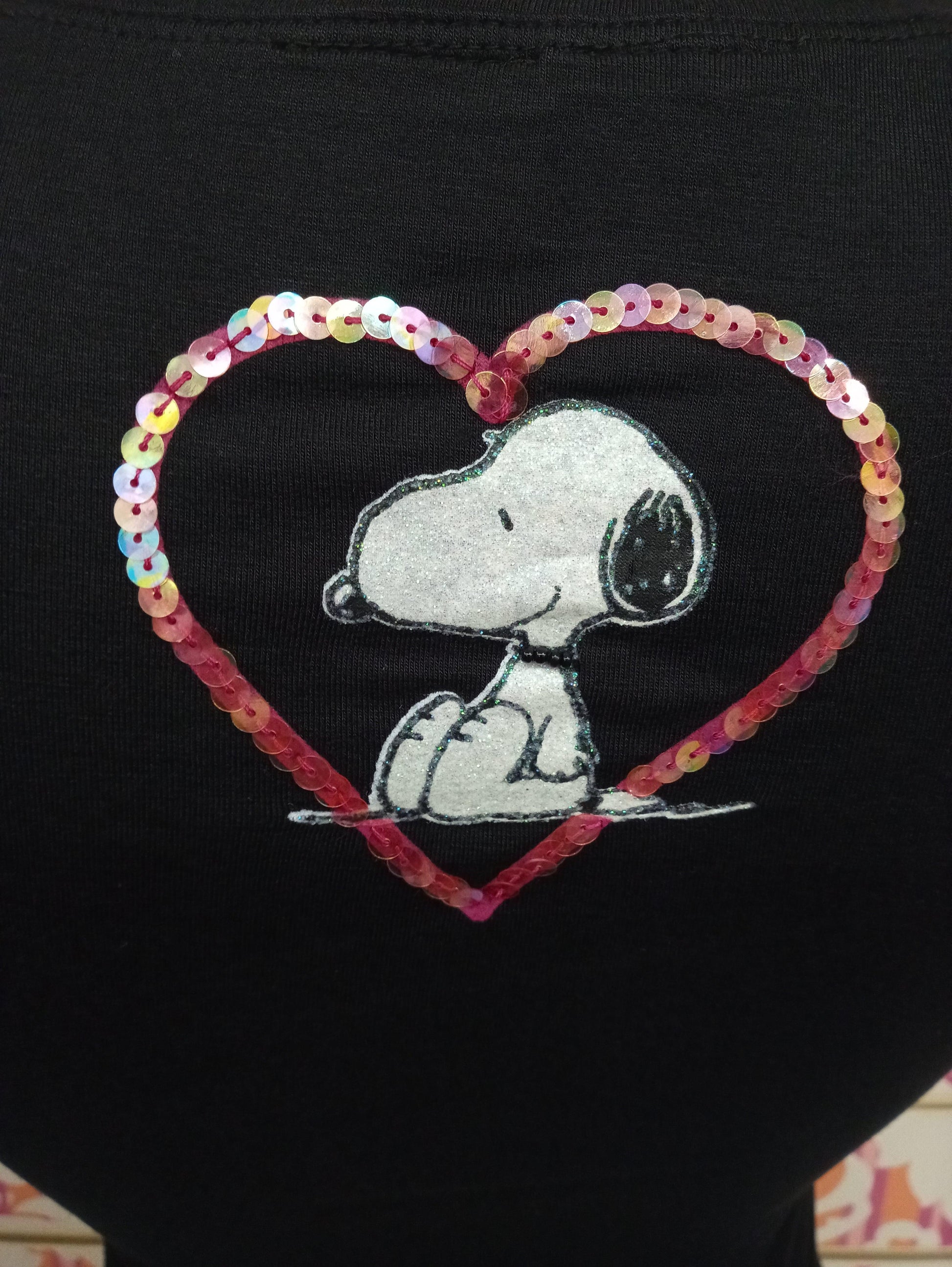 TS590TSW SNOOPY PAILETTES - TOONS T-SHIRT DONNA - STREET STYLE PRINT stampa personalizzata